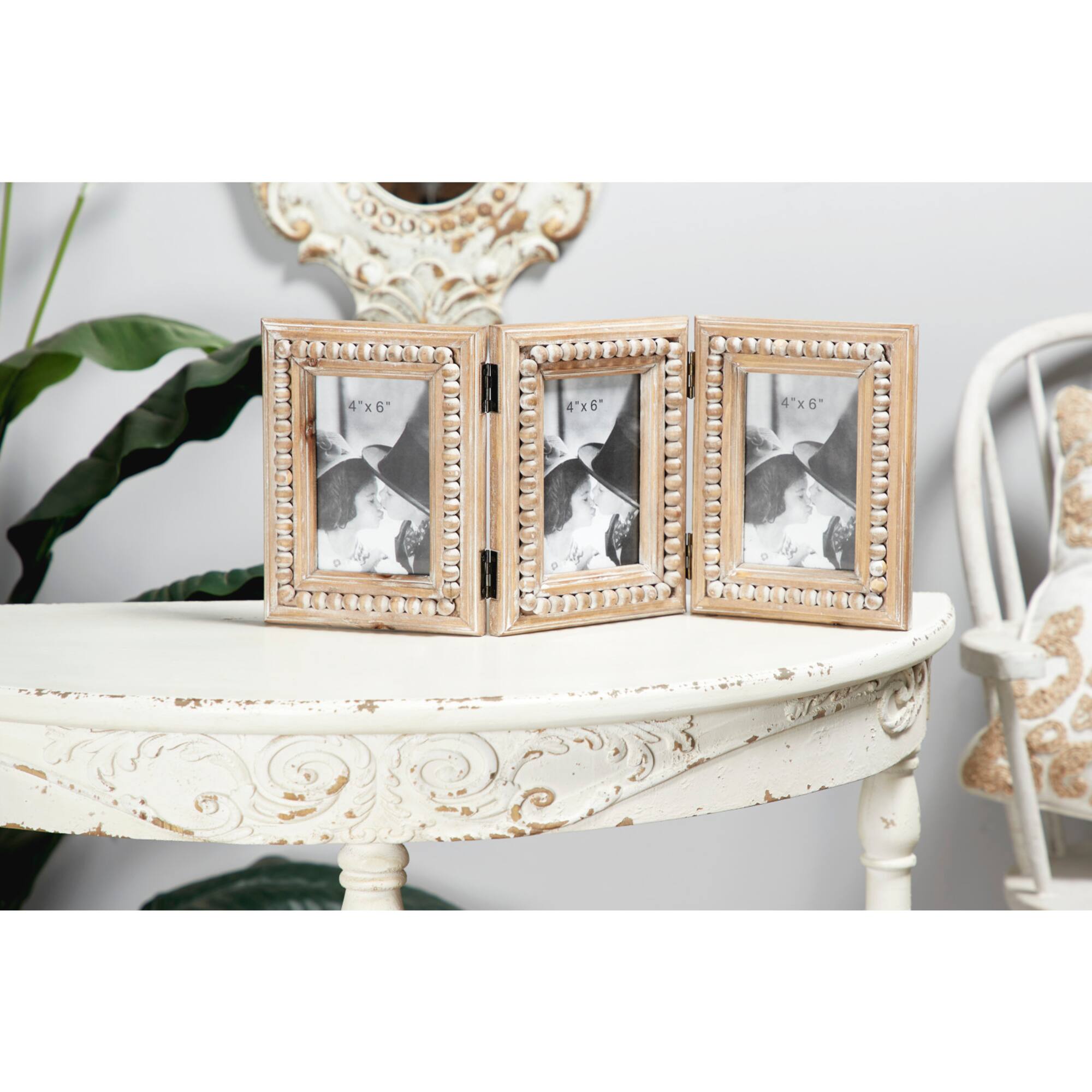 Natural Brown Wood 9" x 20" Folding Frame